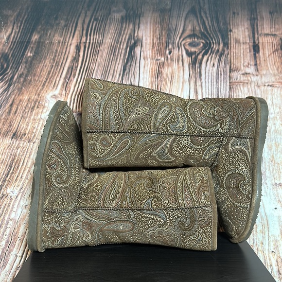 Zealand Alpine Paisley Print Tall Boots Womens Sz 7 - Picture 11 of 13